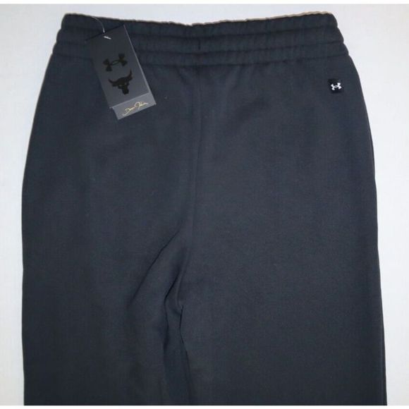 Under Armour Women's Sz S Black Project Rock Heavyweight Terry Jogger Pants $90 - Picture 7 of 13